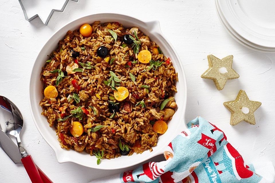 TRES ARROCES PARA NAVIDAD: CON MANGO, PLÁTANO Y HORNEADO